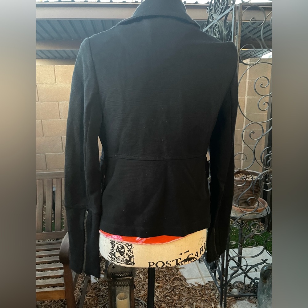 Anthropologie Delicate Ribbed Texture with Zippers on Long Sleeves Blazer XS - Picture 7 of 16